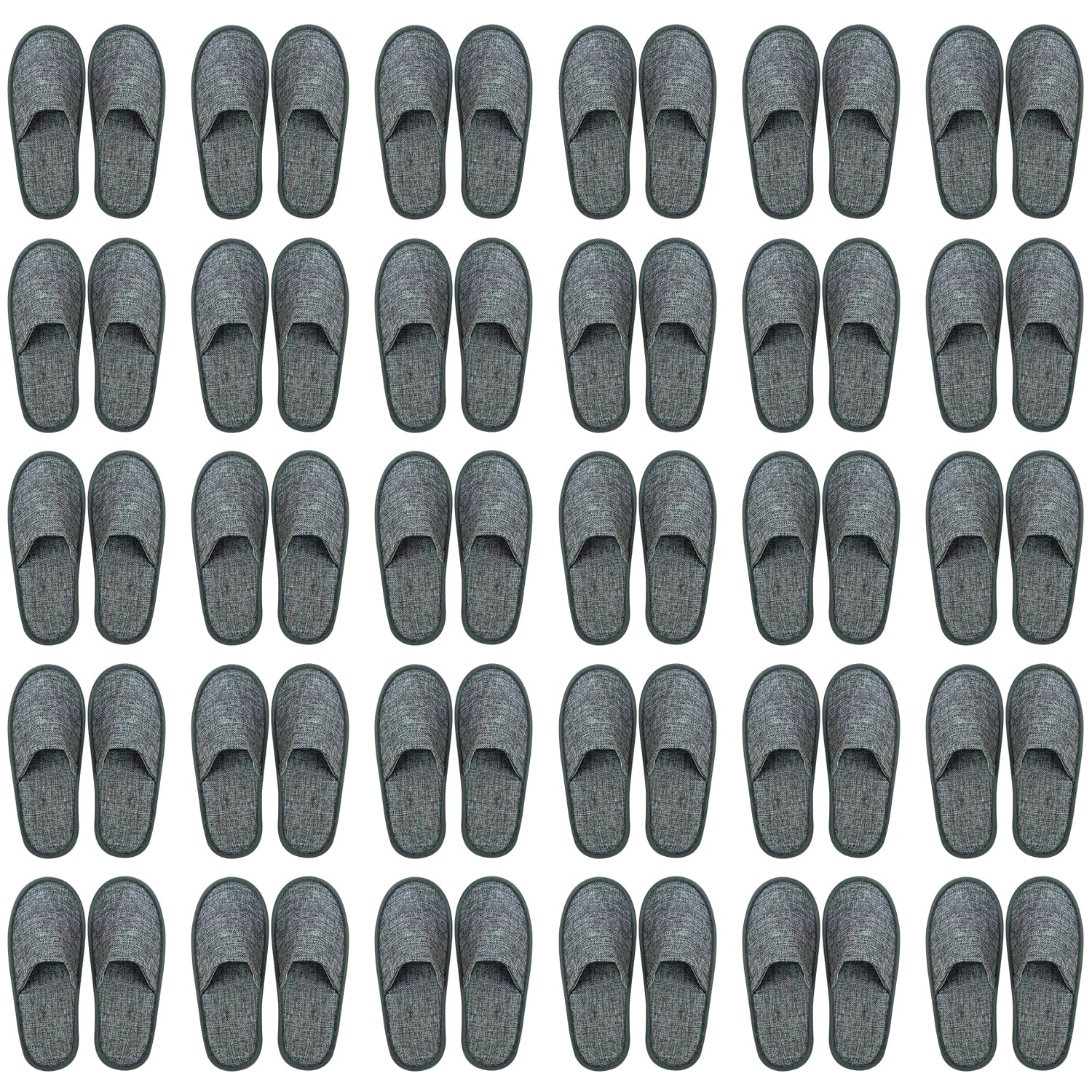 50 Paires de Pantoufles Jetables, Pantoufles de Spa à Bout Fermé, Taille Générale Pour Hommes et Femmes, Pantoufles Antidérapantes Portables