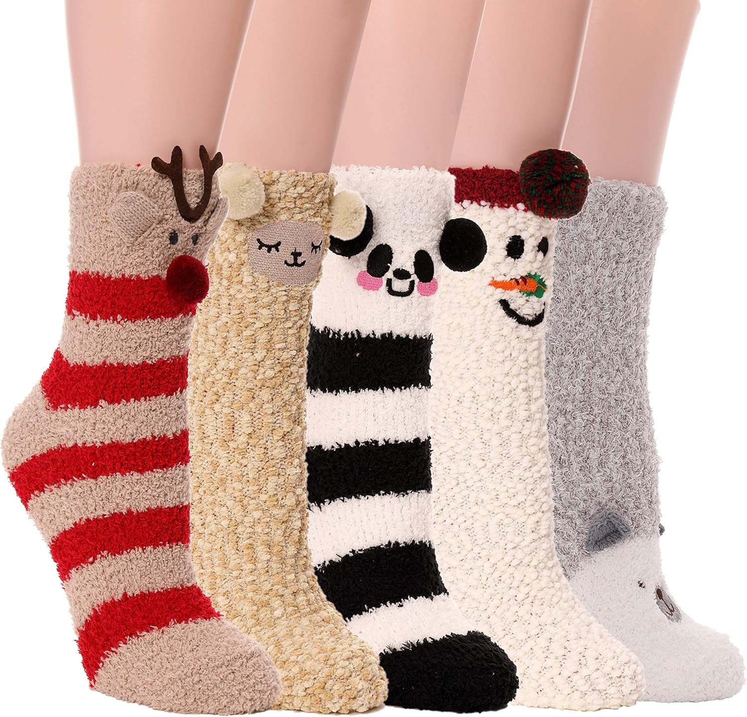 ProEtrade Fuzzy Socks for Women Teen Girls Fluffy Christmas Cozy Slipper Cabin Soft Winter Warm Fleece Socks