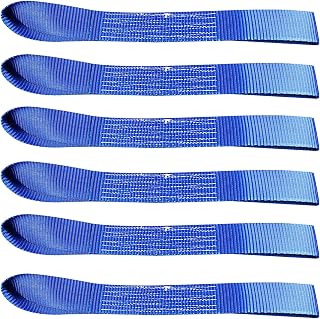 Cartman Soft Loop Motorcycle Tie Down Straps 1.7"x 17" Length - 10,000lb Max Breaking Strength, Heavy Duty Tiedown Loops for Secure and Confident Trailering of Motorcycles, ATV, UTV (Blue 6-Pack)