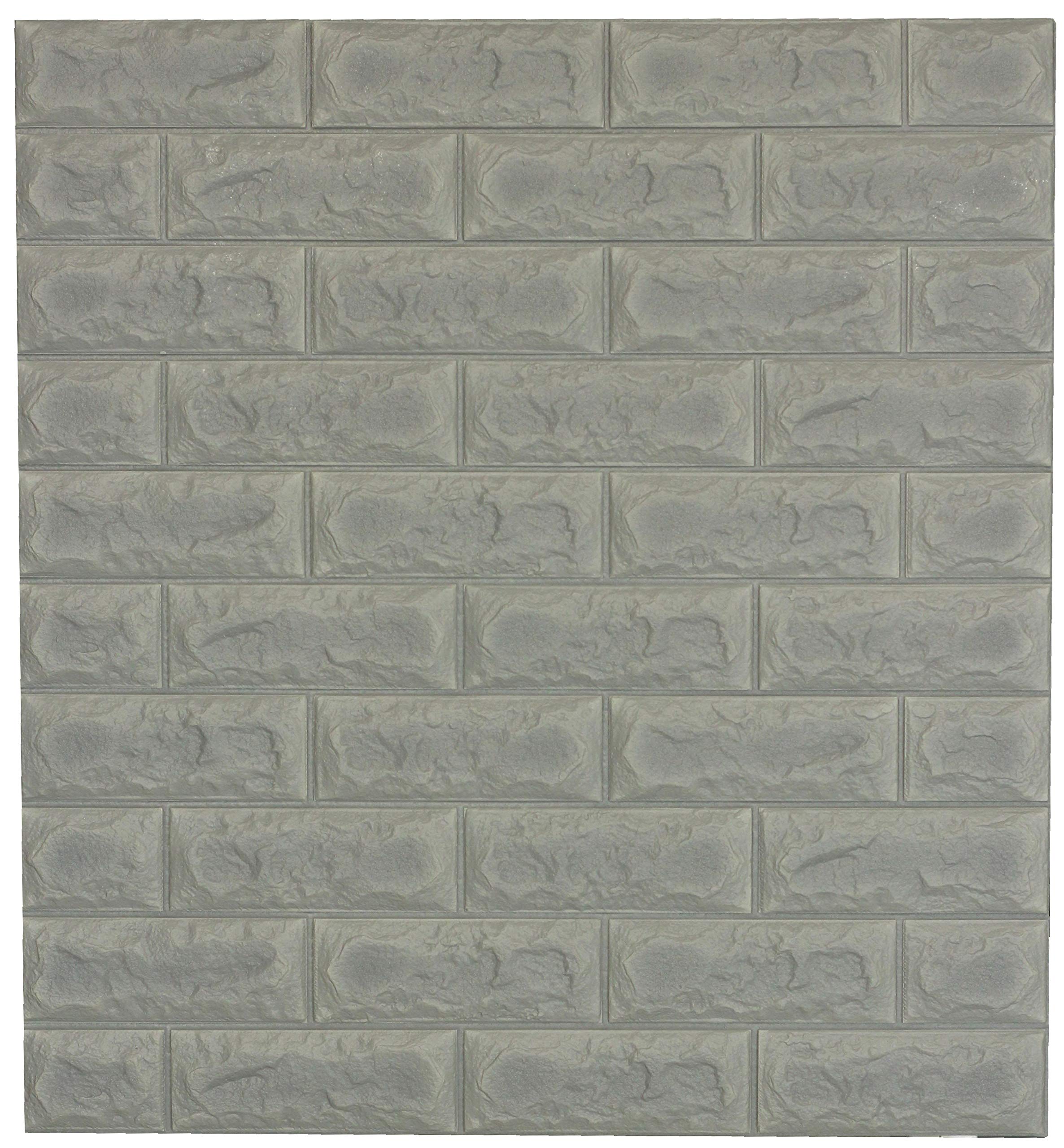Korean YAKURA Foam Wall Tiles - 10MM Foam Block Type 1 Melange Gray Color (100 Sqft Coverage)