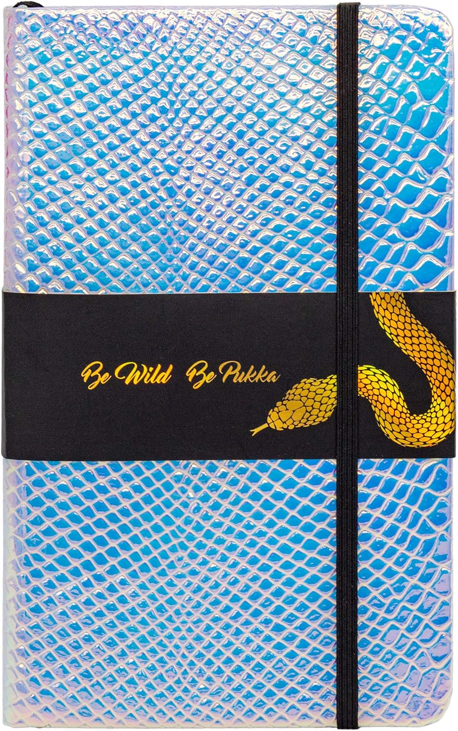 Pukka Pad, Wild Notepad with Pocket - 21.6 x 13.5cm - 96 Sheets of 80GSM Ivory Lined Paper - Python