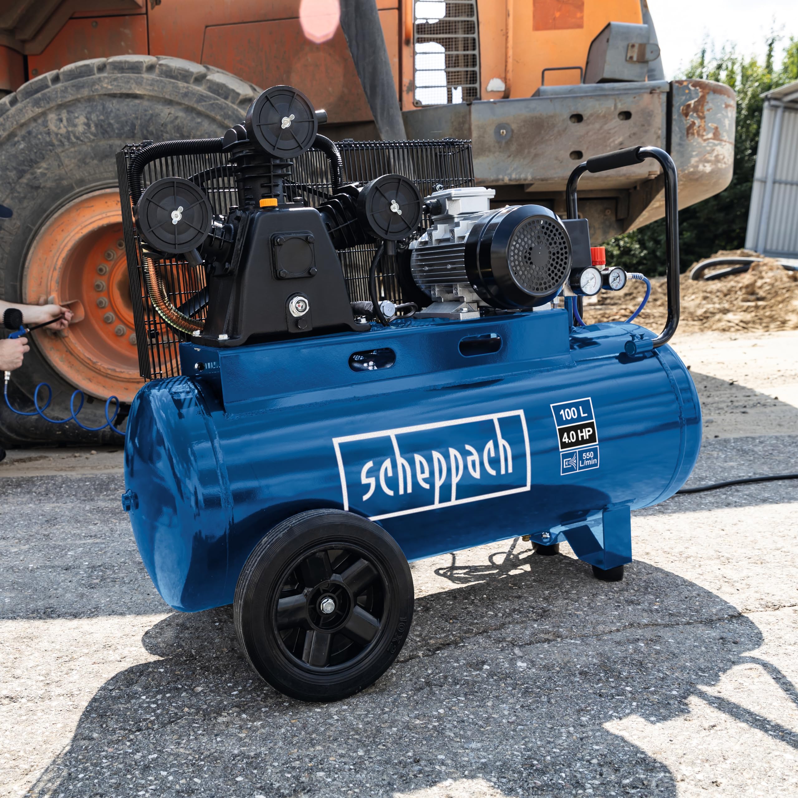 Scheppach Compresseur à air HC550TC | Tri-cylindres/Cuve 100L / 10bar