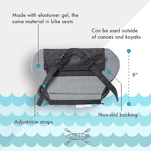 Miniatura 9 de Almohadilla de asiento acolchada con respaldo alto, almohadilla de asiento de gel para kayaks, cojín de asiento portátil para deportes acuáticos al