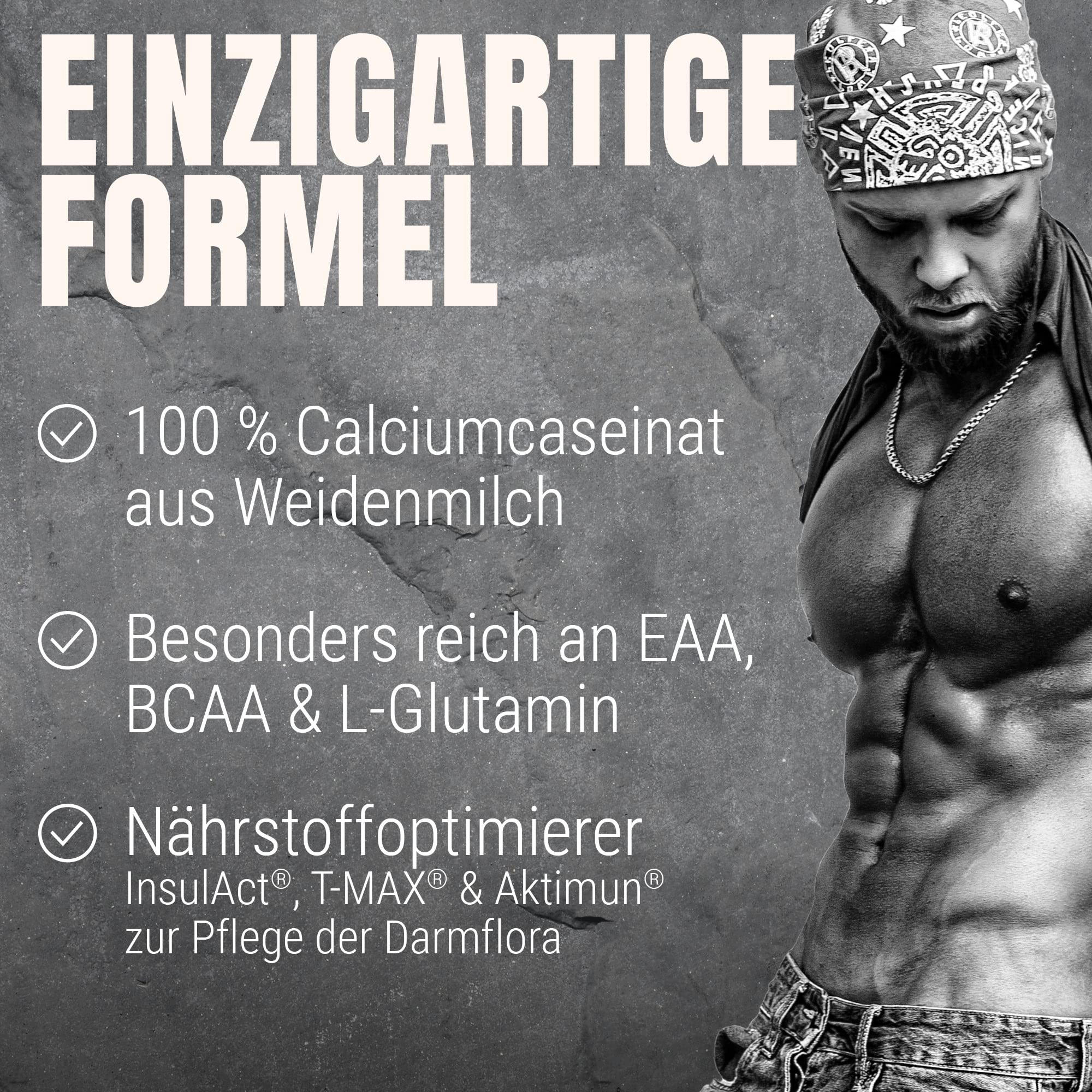 Powerstar CASEIN 90 Casein-Protein-Pulver 1000 g | Calciumcaseinat aus Weidemilch | Bis zu 88,3% Protein | Ideal als Diät- und Nachtprotein | Eiweiß-Pulver für Muskelaufbau & -erhalt | Schokolade