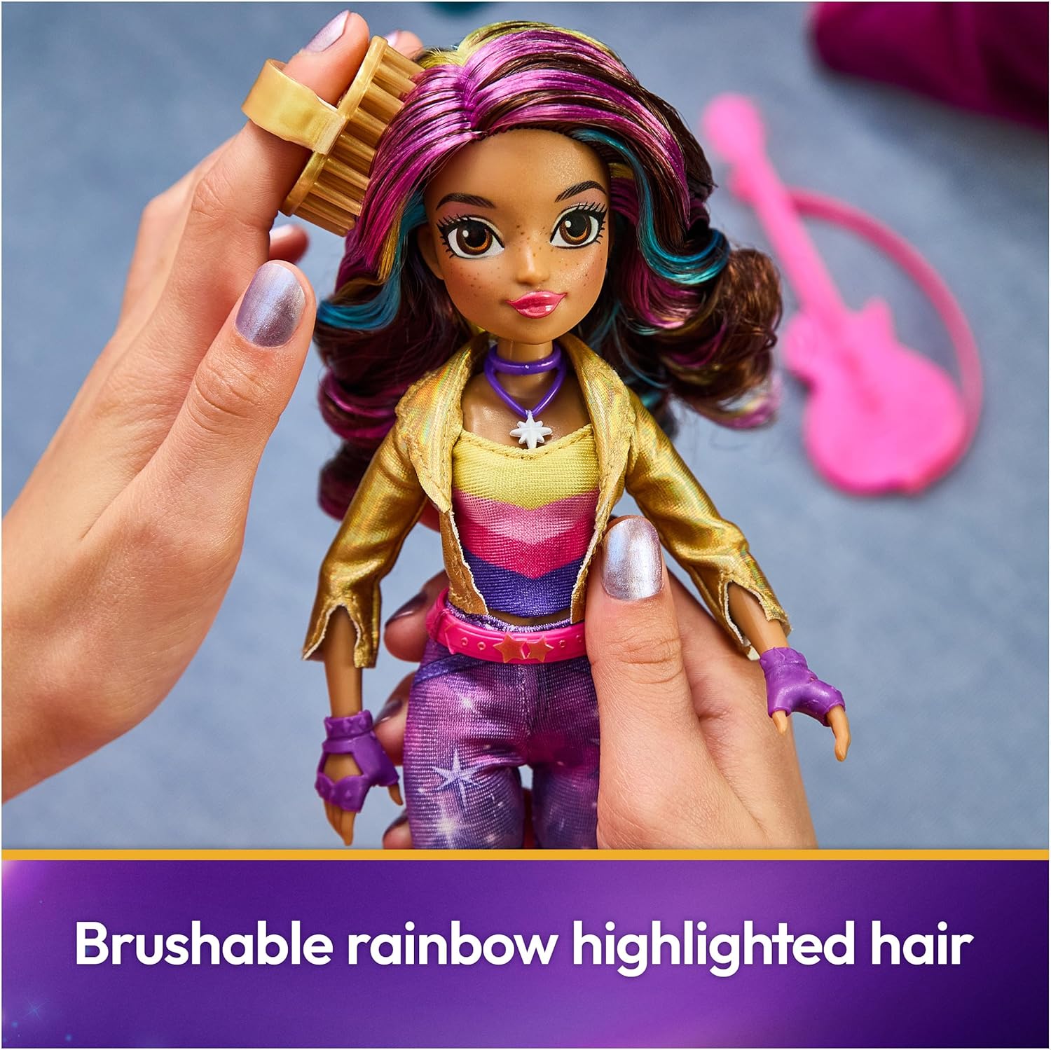 Unicorn Academy, Power of Friendship Sophia Doll with Guitar & 6 Fashion Accessories, 9.5”, Dolls & Unicorn Toys for Girls Ages 4 and up