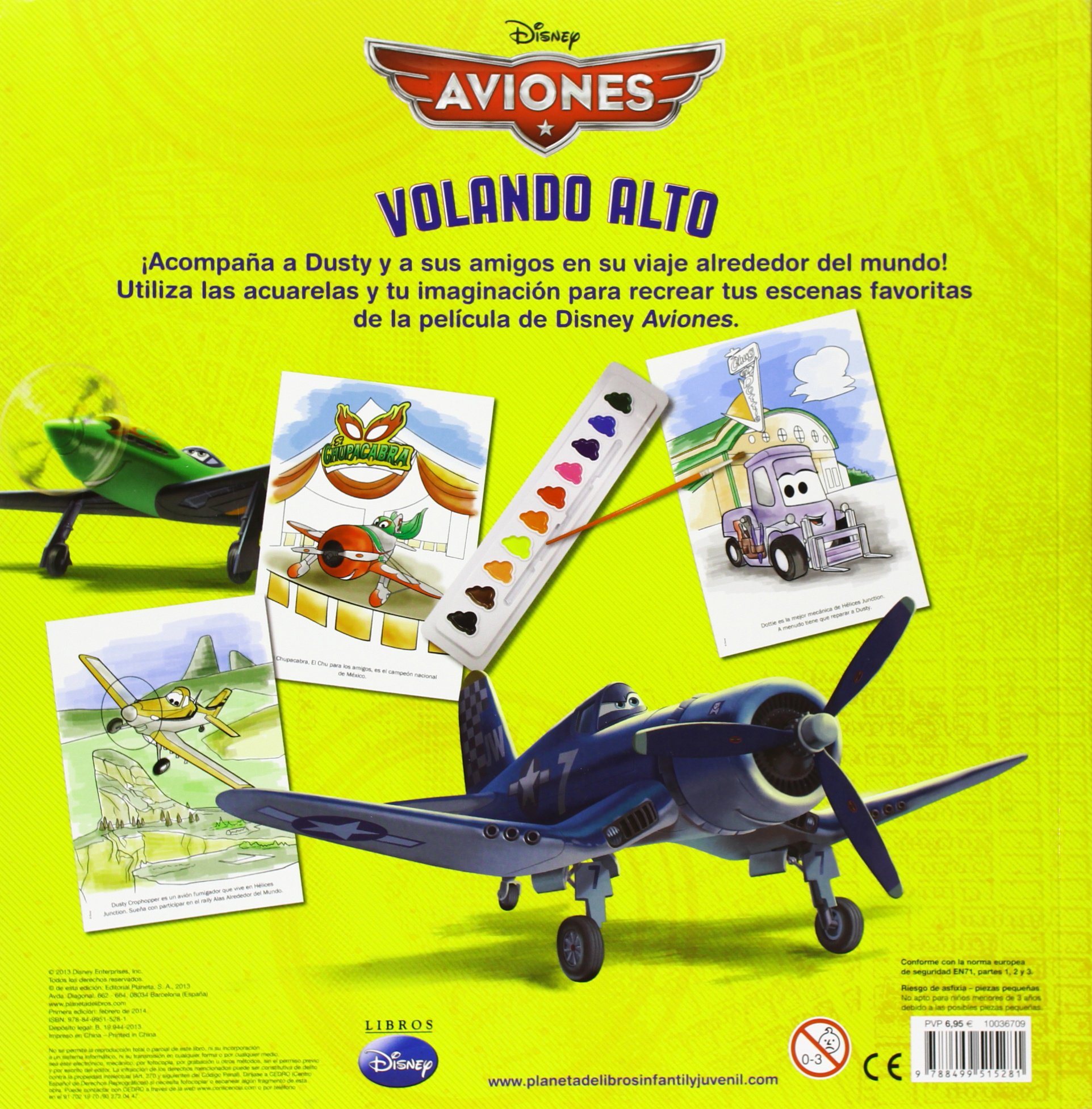 Aviones. Pinta pósters con acuarelas: Volando alto (Disney. Aviones)