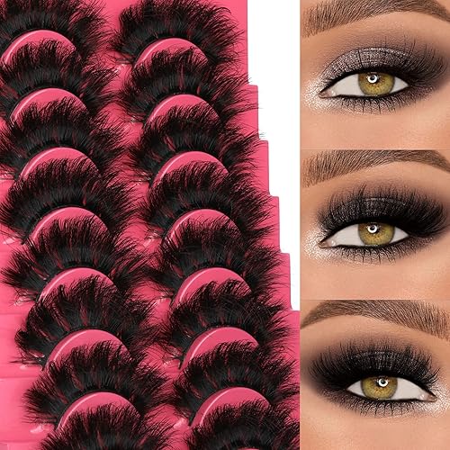 Vista 34 de Winifred Pestañas postizas – Anime Wispy Cat Eye Natural Spiky Thick Manga Pestañas para Cosplay