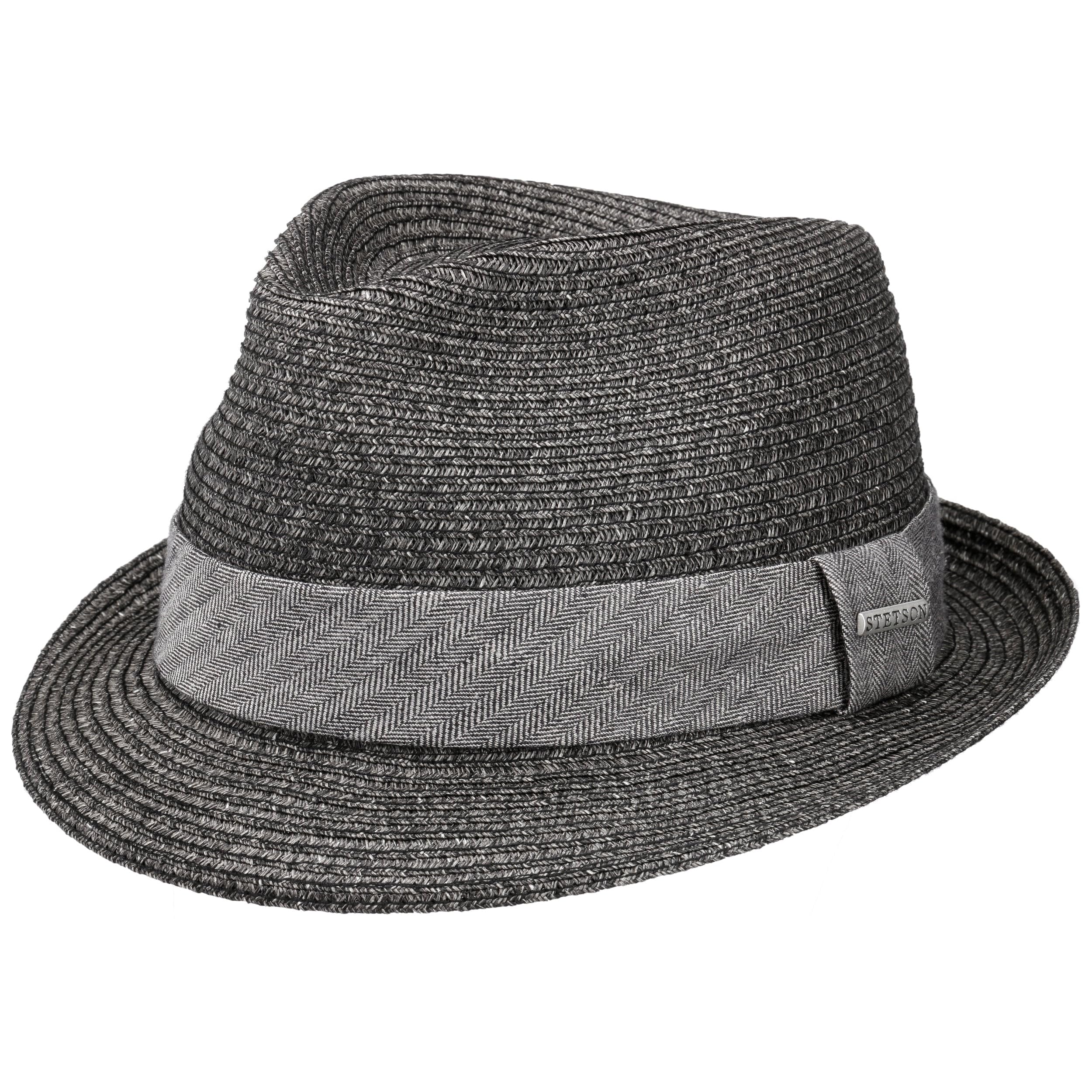 Stetson Reidton Trilby Strohhut Toyo meliert Garniturband Damen und Herren Frühling Sommer
