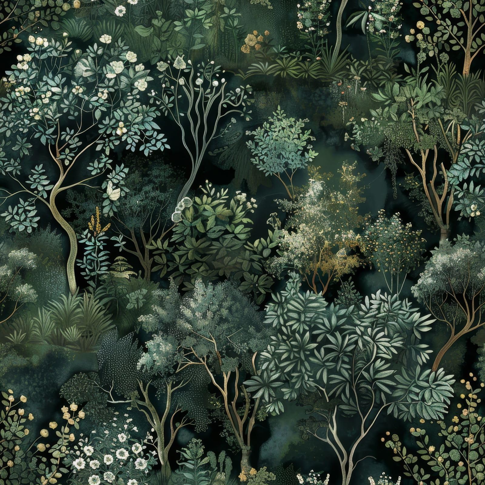 Papier peint à décoller et à coller floral vintage 45x300 cm