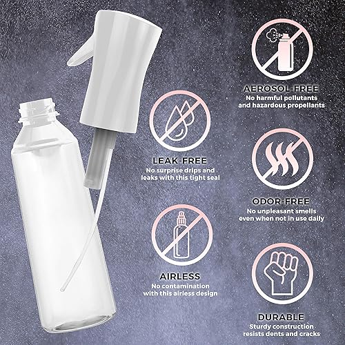 Miniatura 2 de Pulverizador continuo de agua para el cabello, ultra fino, botella de spray, atomizador sin propelente para peinado, limpieza, jardinería,