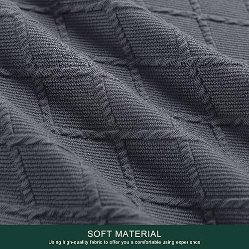 Miniatura 6 de CHUN YI Funda elástica para sofá de 7 piezas, con diseño de diamantes y celosía, funda para sofá de 3 plazas con tres respaldos y cojines separados