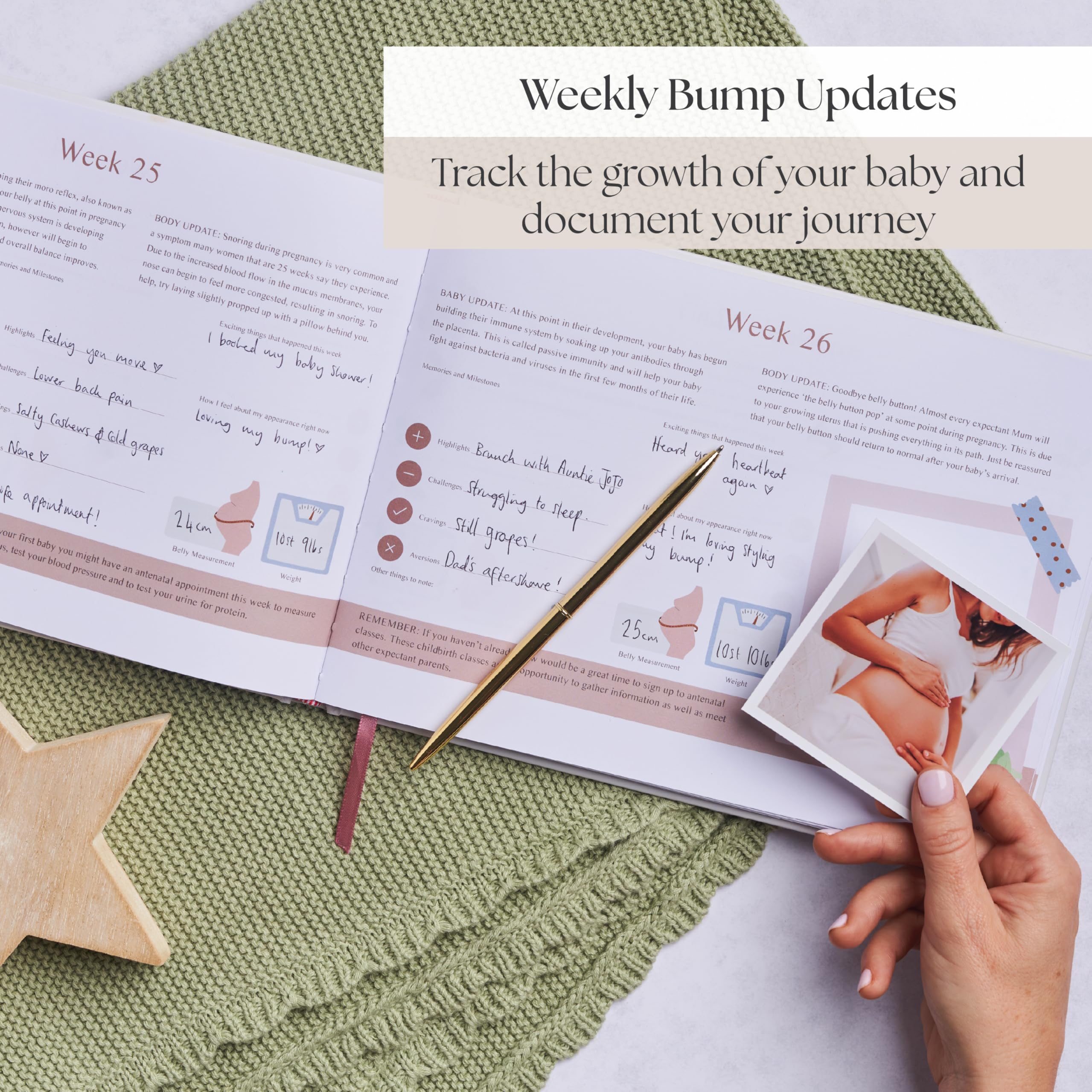 Journal De Grossesse De Luxe - Carnet Complet Futures Mamans Avec Scrapbook, Check-lists Et Livre De Naissance