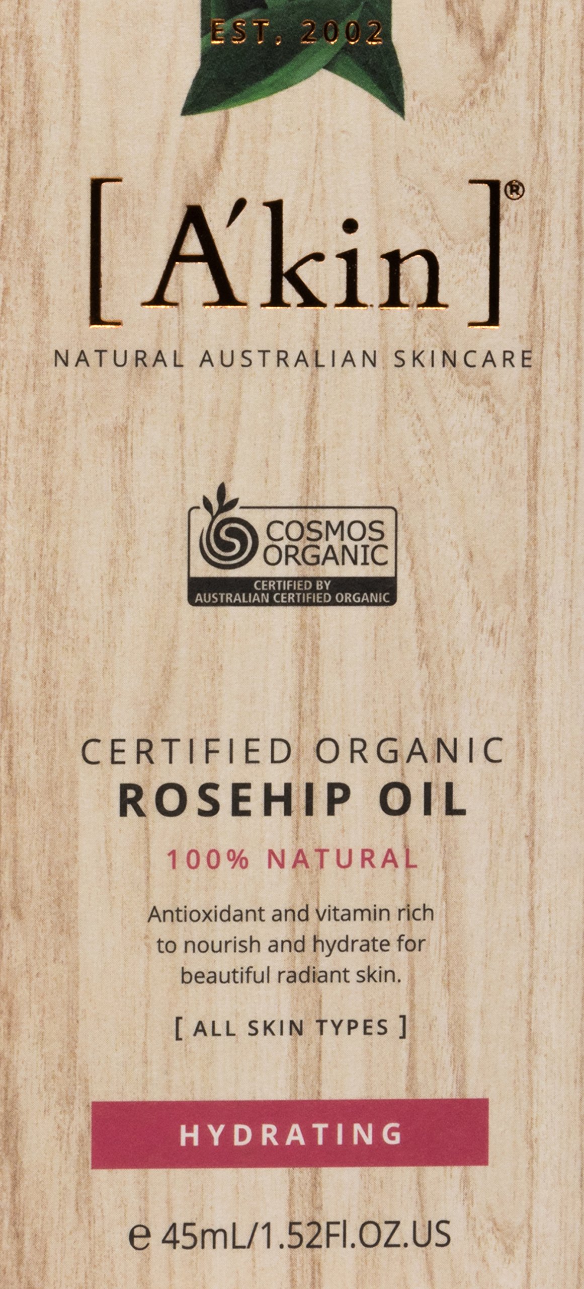 エイキンAkin Organic Rosehip Oil 45ml Akin Certified Organic Rosehip Oil, 45ml : Amazon.sg: Beauty