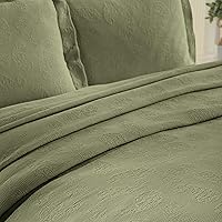 Vista 8 de Superior colcha de una plaza de jacquard y matelasse 100 % algodón de alta calidad, turquesa, individual