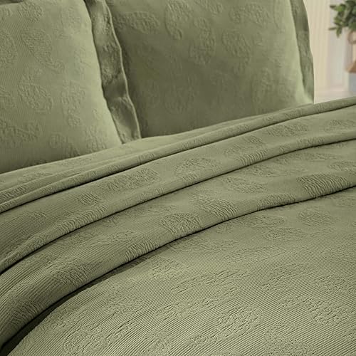 Miniatura 8 de Superior colcha de una plaza de jacquard y matelasse 100 % algodón de alta calidad, turquesa, individual