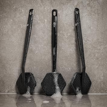 TOOLETRIES Silicone Back Scrubber for Shower with Hook - Charcoal