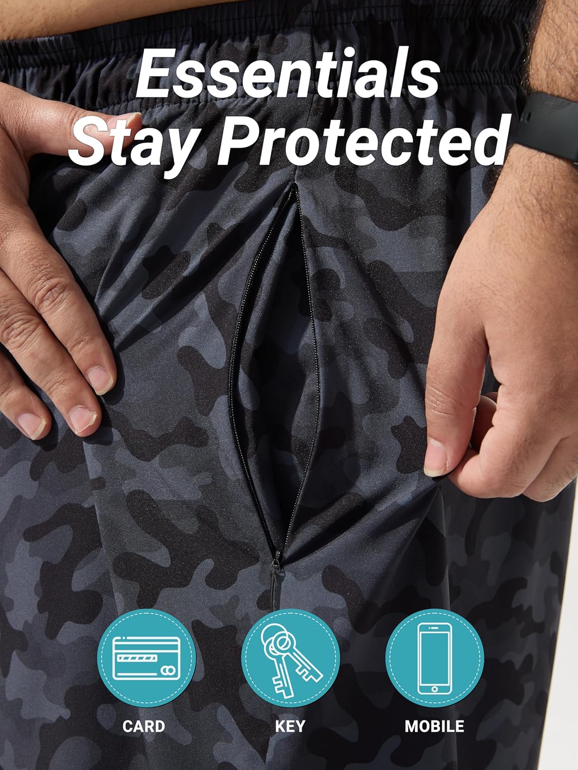 Arcweg Mens Big and Tall Swim Trunks with Mesh Liner 9 inch Plus Size Quick Dry Bathing Suits Swim Shorts for Men 1X-6X
