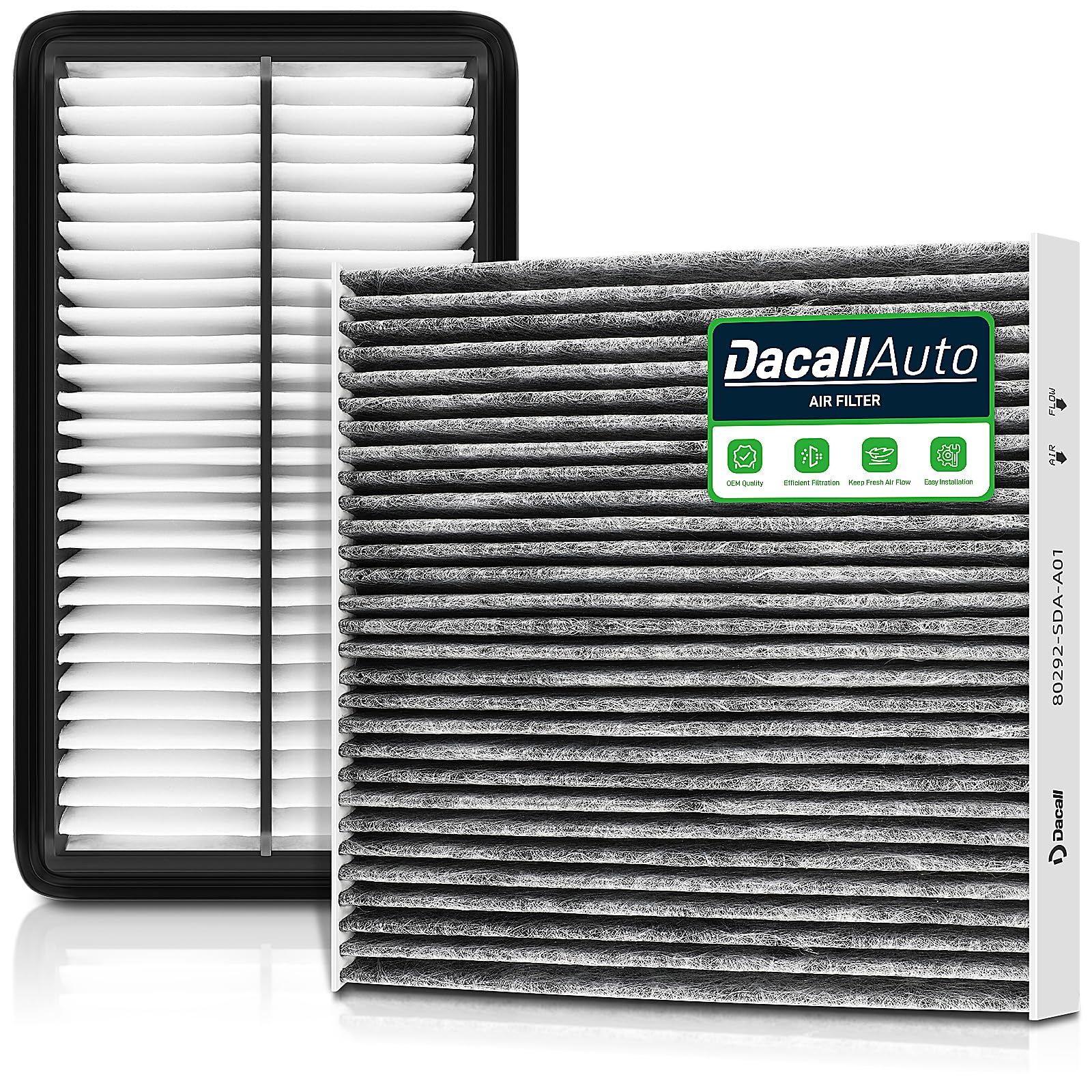 Dacall Engine & Cabin Air Filter Set for Honda Passport 3.5L(2019-2025), for Pilot 3.5L(2016-2022), for Ridgeline 3.5L(2017-2025); for Acura MDX 3.0L/