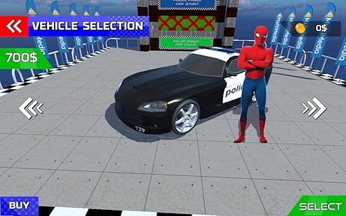 Polícia Carro Corrida de super-heróis jogos, super-herói Carro GT Façanha Jogos, mega Rampa Corrida