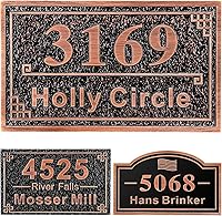 Vista 11 de Letrero de dirección personalizado, placa de dirección de número de casa, placa de dirección personalizada, metal o latón antiguo acrílico