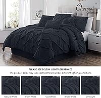 Vista 8 de Chezmoi Collection - Juego de ropa de cama modelo Sydney, 7 piezas, con pliegues decorativos