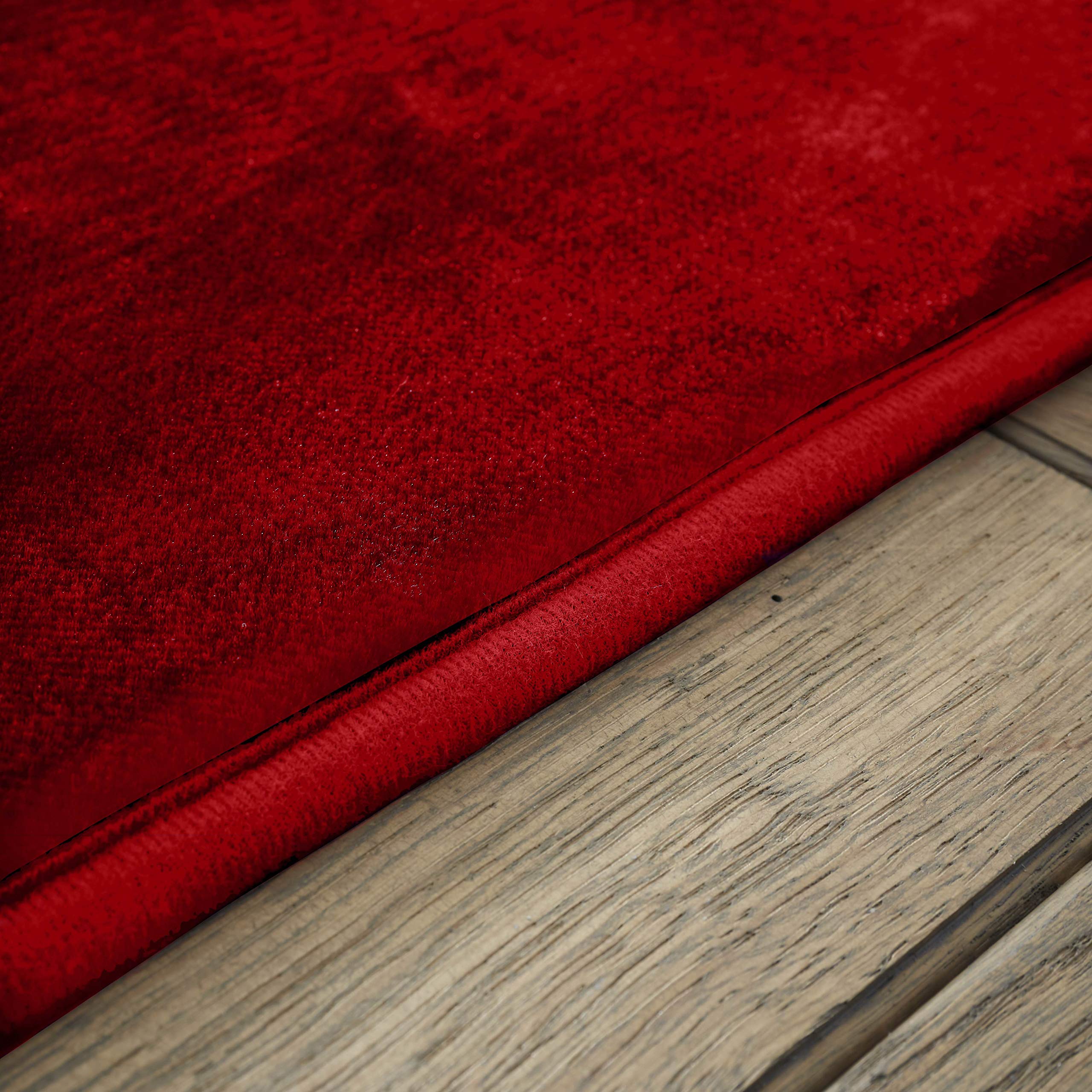 Gaveno Cavailia Luxury Extra Soft & Fluffy Velvet Touch, Non Slip Shiny Bedroom Mat Rug for Comfortable Living & Bed Rooms, Natural Home Dcor Carpet, Red, (60x110), 100% Polyester, Single - Image 4