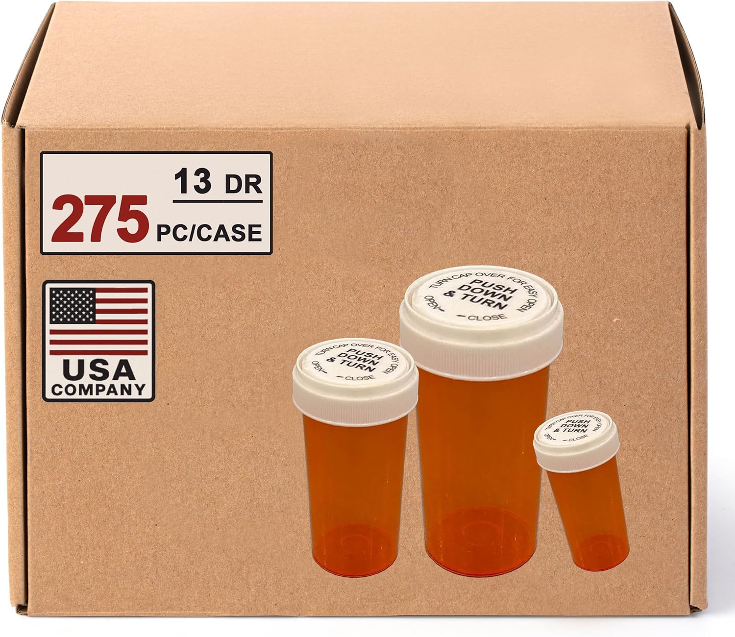 40 Dram Large Size Push Down and Turn Vials for Pharmacy – 150 Pcs Empty Pill Bottles, Pill Bottles with Reversible Caps, Mini Pill Organizer Containers, Small Travel Pill Dispenser for Bulk Use