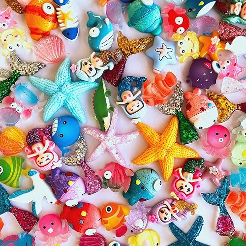 Miniatura 2 de 120 piezas de dijes de slime aleatorios a granel, kit de fabricación de resina, suministros de fabricación de slime de parte trasera plana de resina