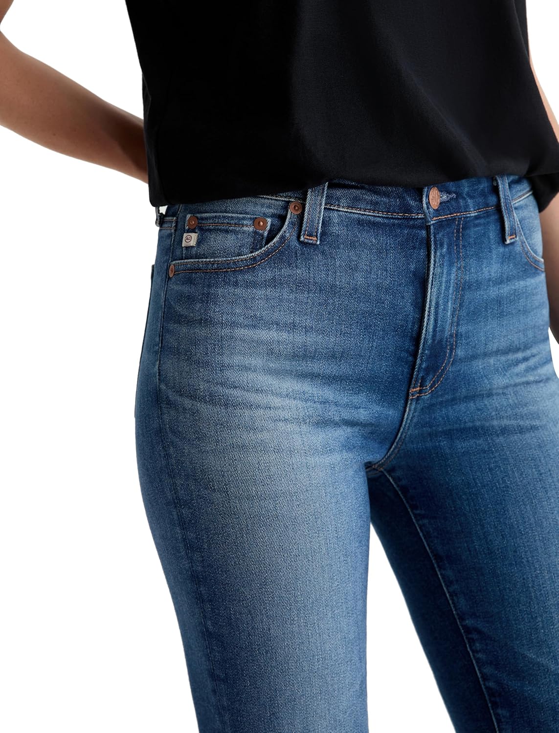 AG Womens Mari Mid Rise Slim Straight Jean - Image 3