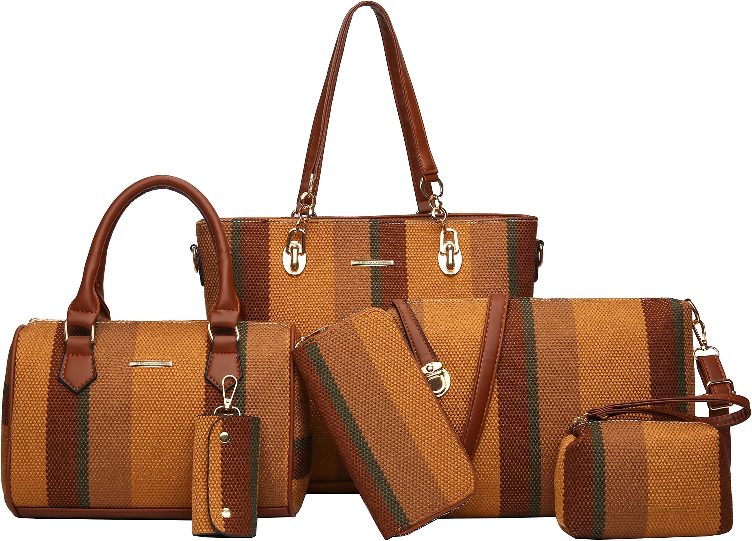 2E-youth Designer Purses and Handbags for Women Satchel Shoulder Bag Tote Top Handle Bag