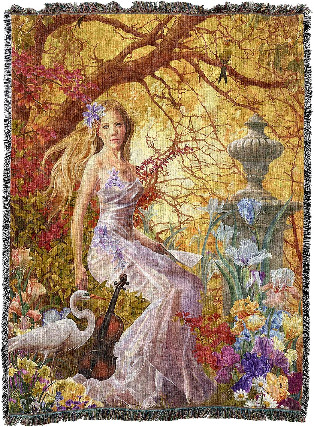 Pure Country Weavers Lost Melody Blanket by Nene Thomas - Gift Fantasy Tapestry Throw Woven from Cotton - Made in the USA (72x54)