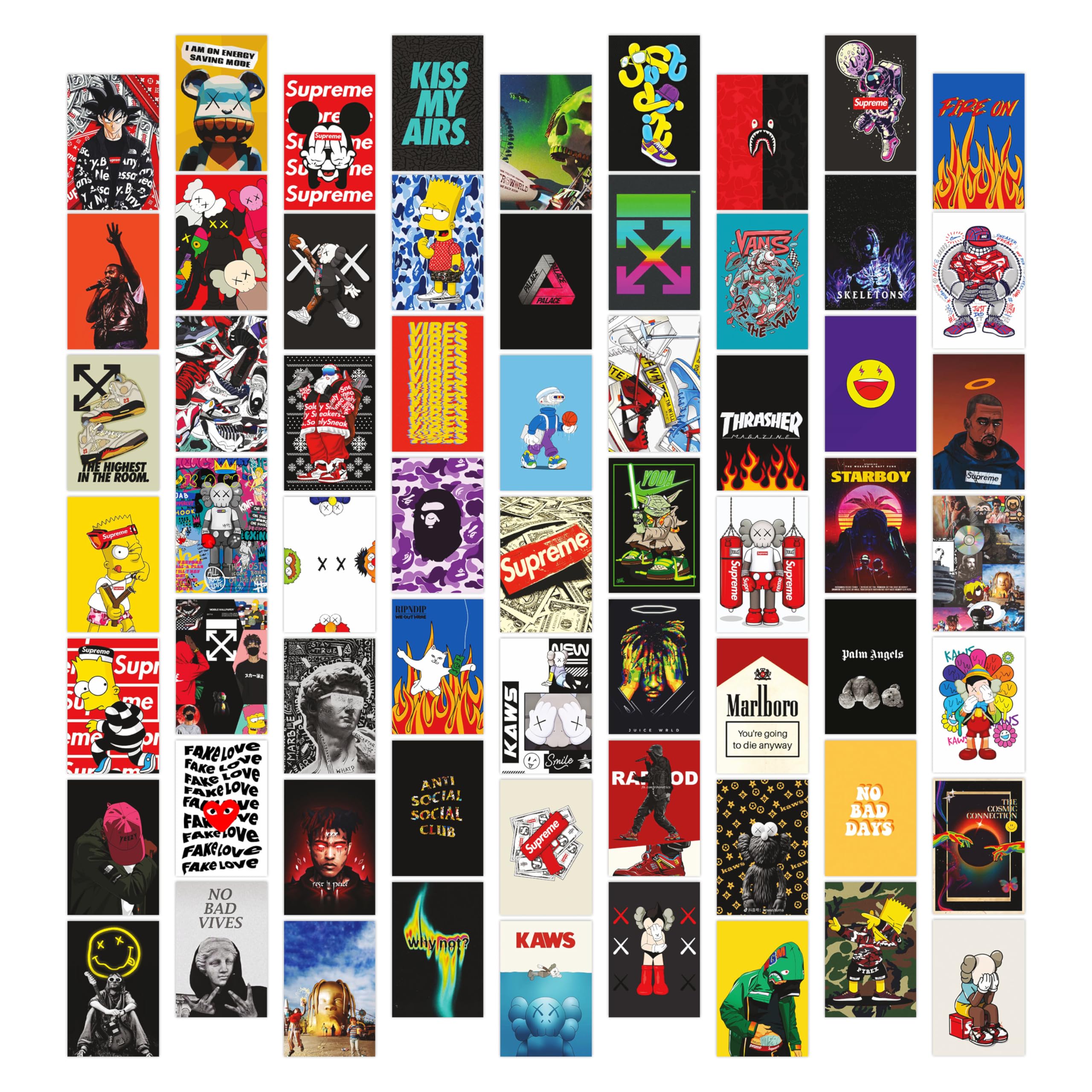 Rousrie Wall Collage Kit Hypebeast Decor, Aesthetic Cool Prints for Teen Boys Men Guys Girls Bedroom Dorm, Posters for Room Aesthetic