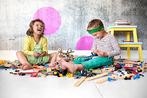 Miniatura 2 de Brio Builder 34591 - Juego de motor de construcción - Juego de construcción de 120 piezas STEM juguete con piezas de madera y plástico y un motor