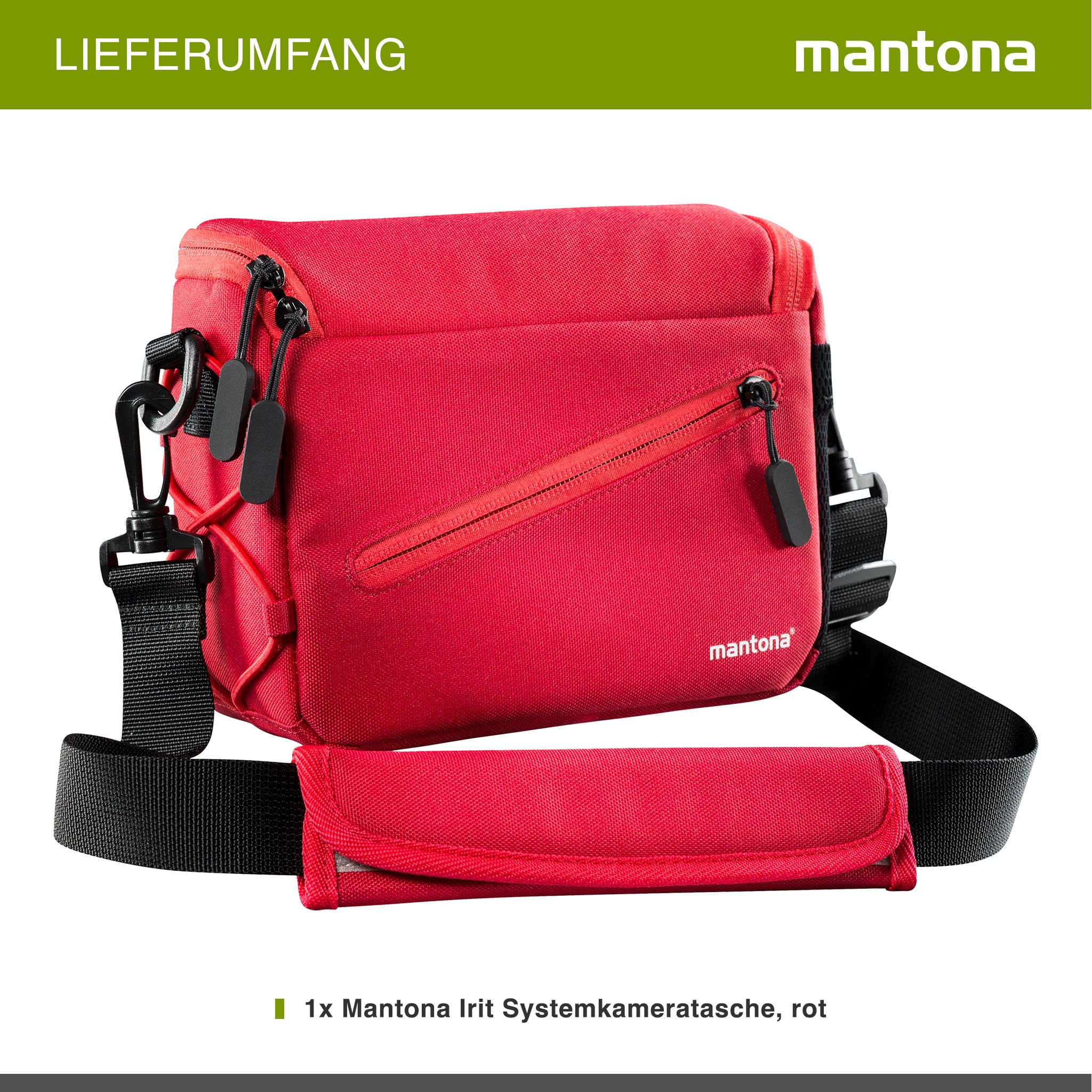 mantona Torba na aparat Irit System, Czerwony, Torba