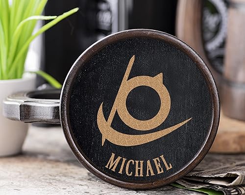 Miniatura 4 de ffxiv - Taza de madera con tapa, regalo para jugadores, jarra de cerveza. Taza de cerveza de madera personalizada. Regalo personalizado para él,