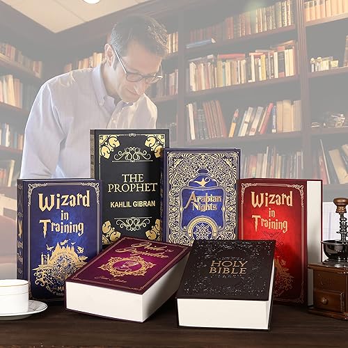 Miniatura 9 de The Prophet Diversion - Caja fuerte con páginas reales, almacenamiento secreto secreto oculto, pequeña caja fuerte con cerradura de llave, caja de