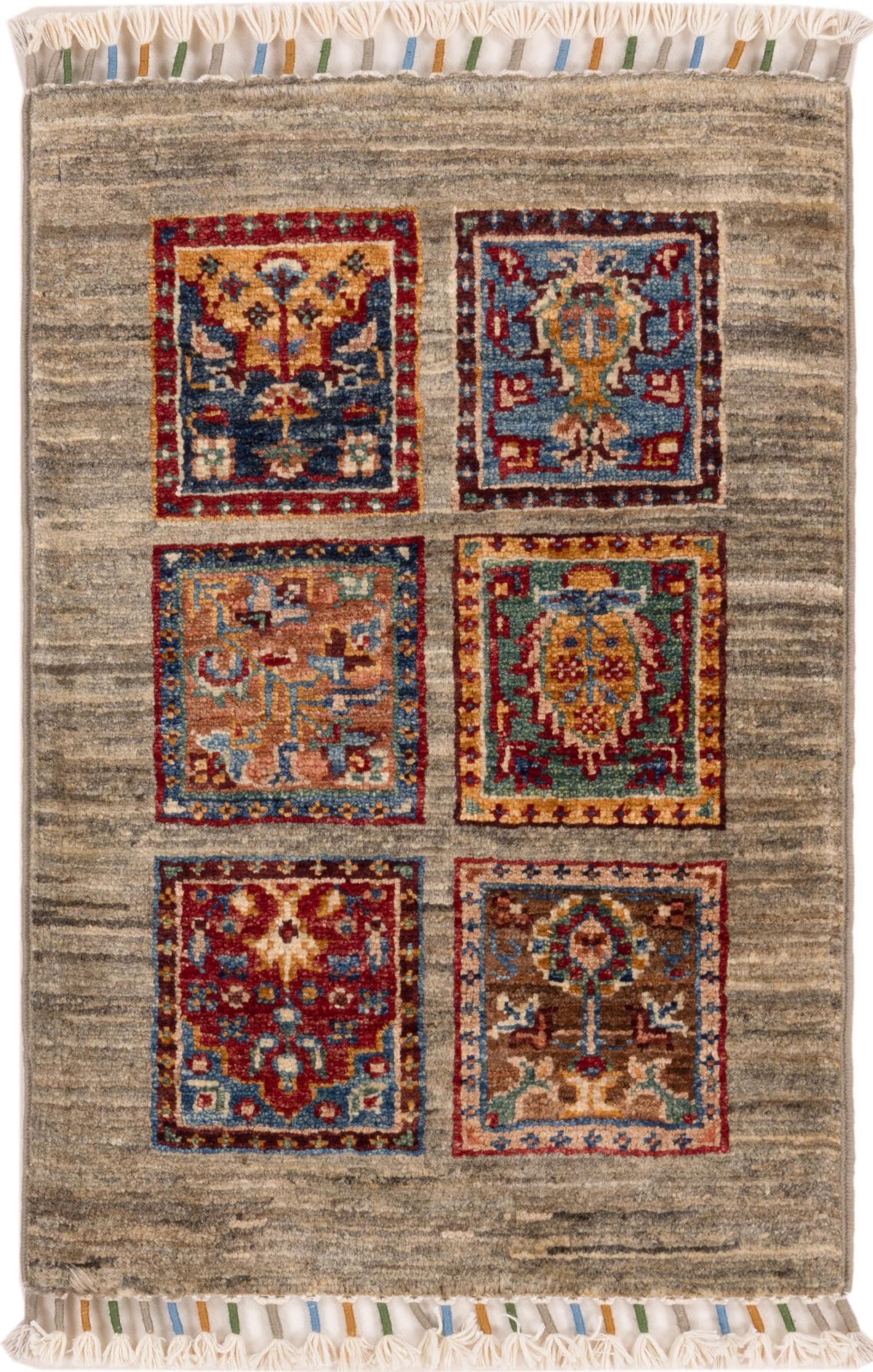 Tapis en laine noué à la main Pakistan Arijana Bakhtiari 39x61 authentique tapis d'Orient