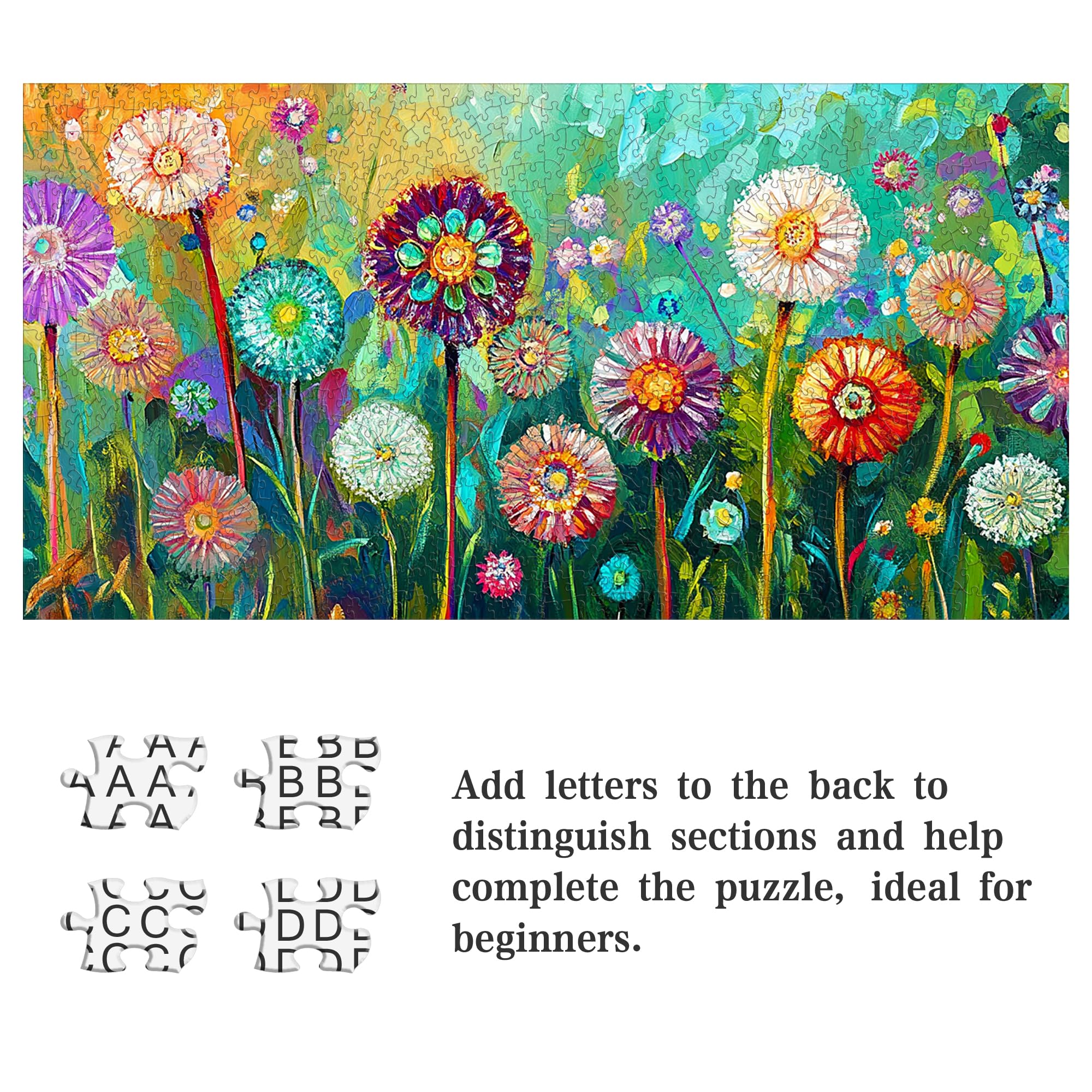 Ginfonr 1000 Piece Jigsaw Puzzles for Adults, DANDELION PLEDGE - Image 4