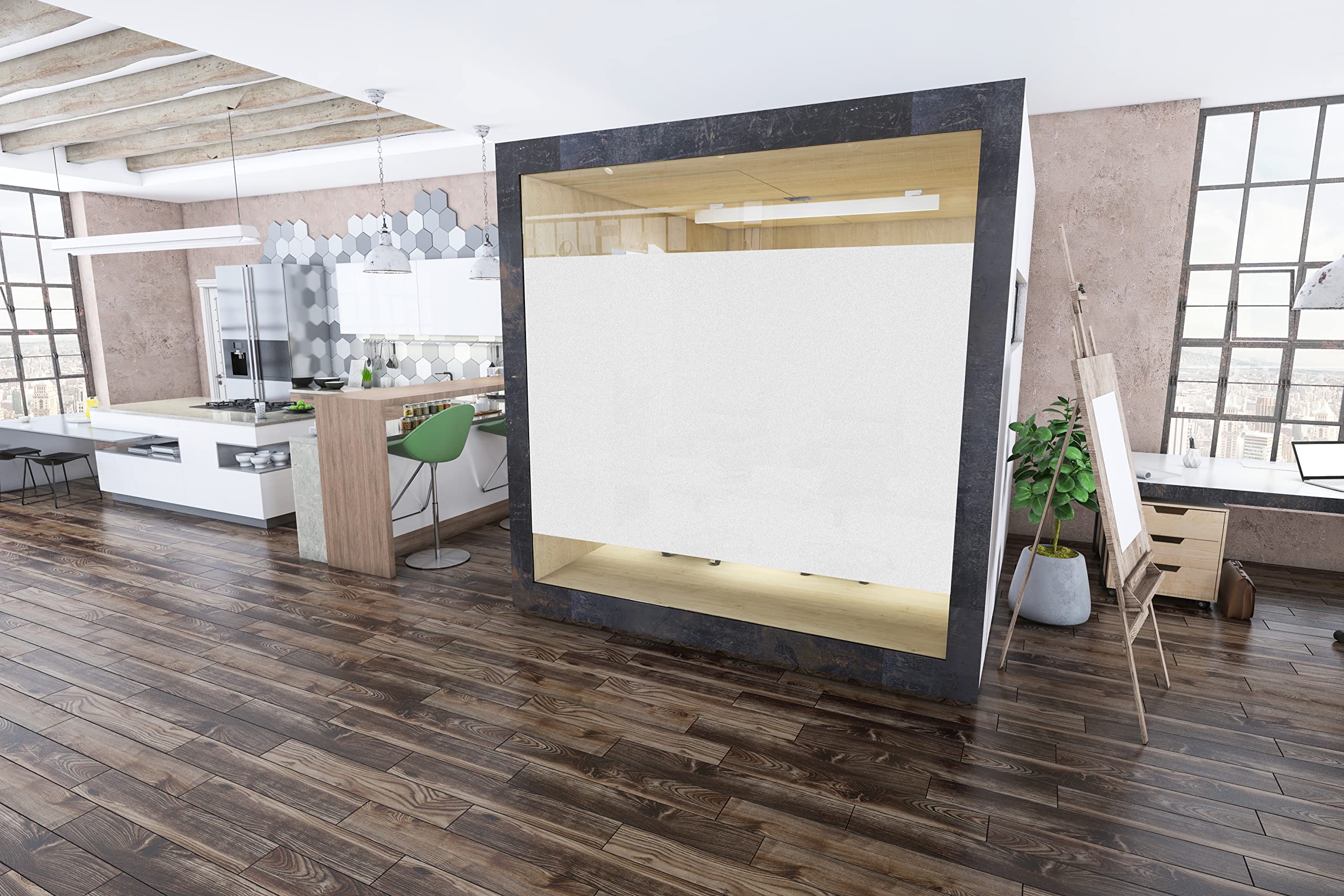 Coala Windows Décor Dépoli - Givré translucide - Liner PE - Film adhésif décoratif pour vitrage 152,5cm x 3m de Longueur