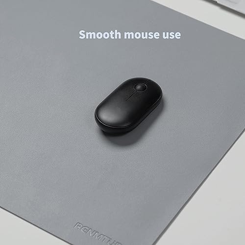 Miniatura 5 de RENMTURE Alfombrilla de escritorio grande de piel sintética para mouse pad para oficina y trabajo en casa, almohadilla de juegos, protector de