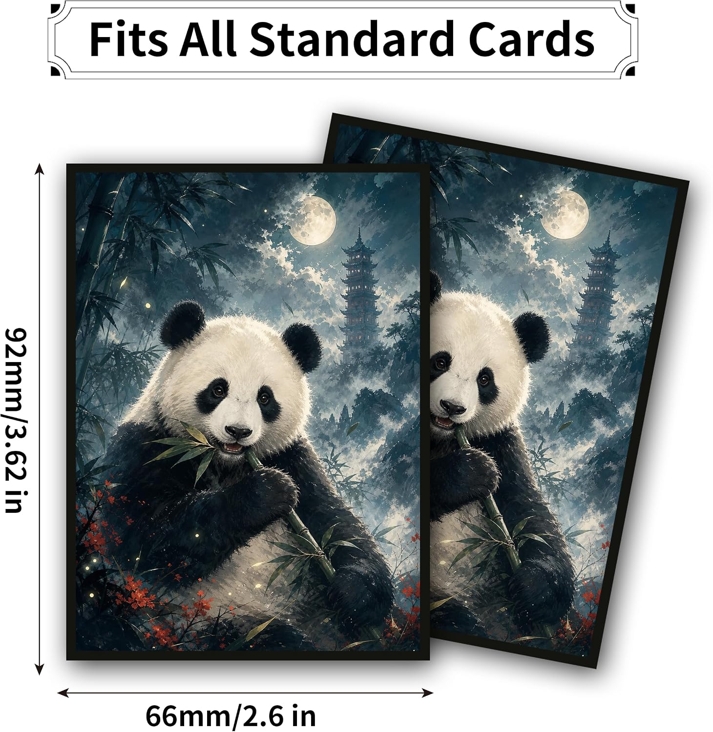 MTG Card Sleeves 100 Count, Panda Matte Art Deck Protectors image 2
