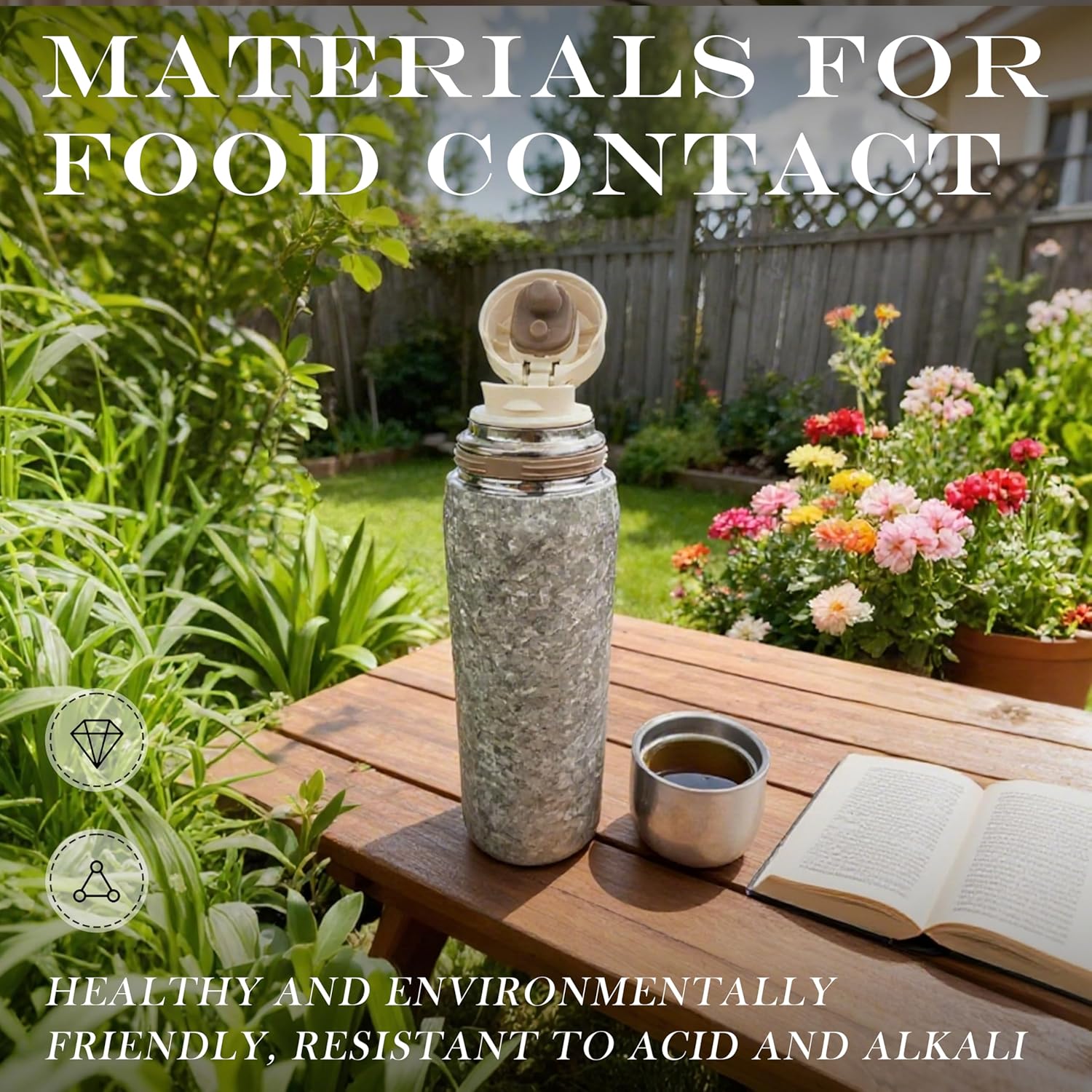 Titanium Travel Coffee Mug, 17oz Insulated Coffee Tumbler with Lid, Double-Wall Vacuum Leak Proof Travel Mug for Coffee, Tea, Camping & Hiking - Image 3