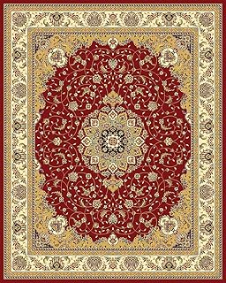 Safavieh Lyndhurst Collection LNH329C Teppich, 2,4 x 3,4 m, traditionelles orientalisches Design, fusselfrei und pflegeleicht, ideal für stark frequentierte Bereiche im Wohnzimmer, Schlafzimmer, Rot