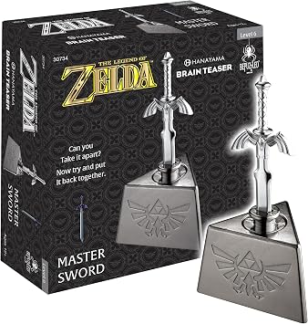 Legend of Zelda Master Sword Hanayama Metal Brain Teaser, Level 6 Ages 12+