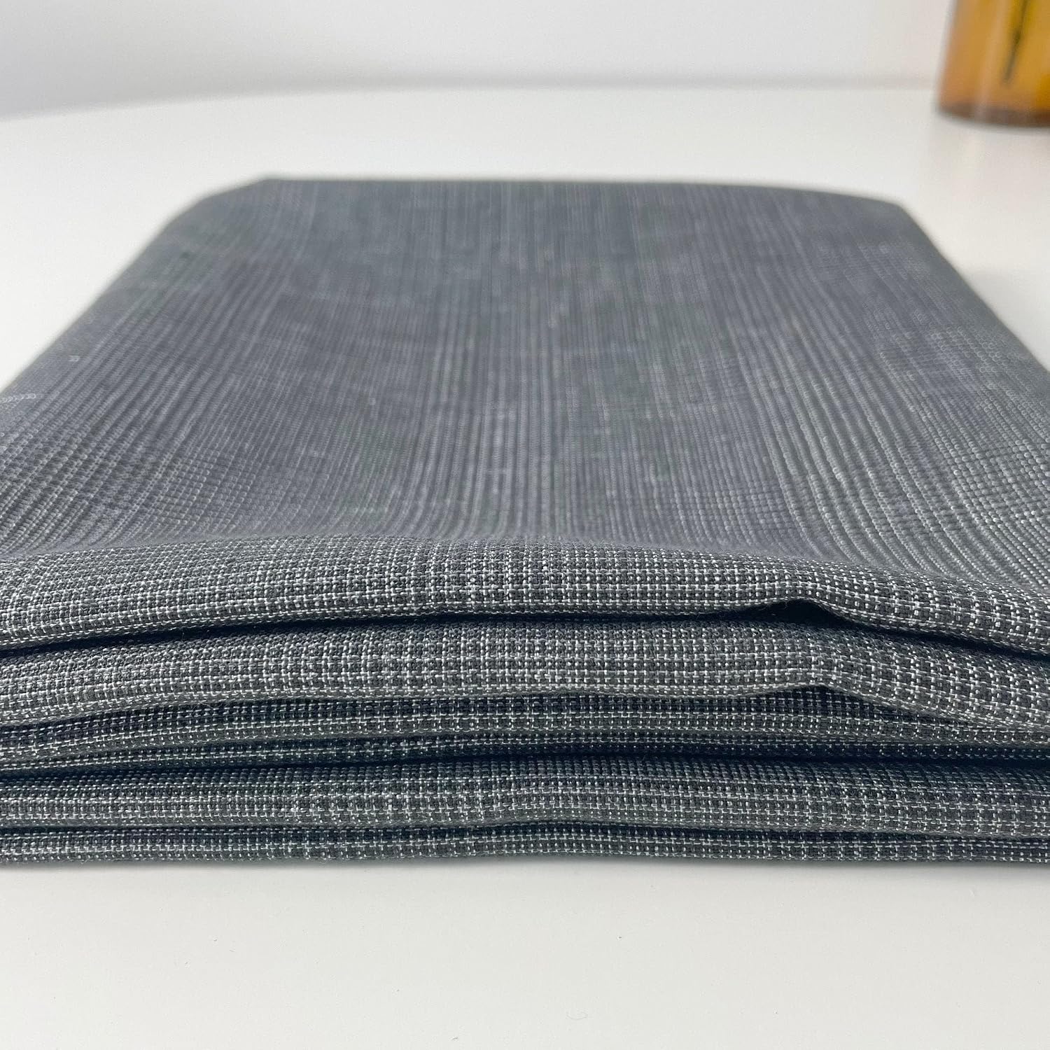 Brown Linen Blend Glossy Fabric | Soft and Durable Linen Textile - Versatile Material for Sewing and Home Decor