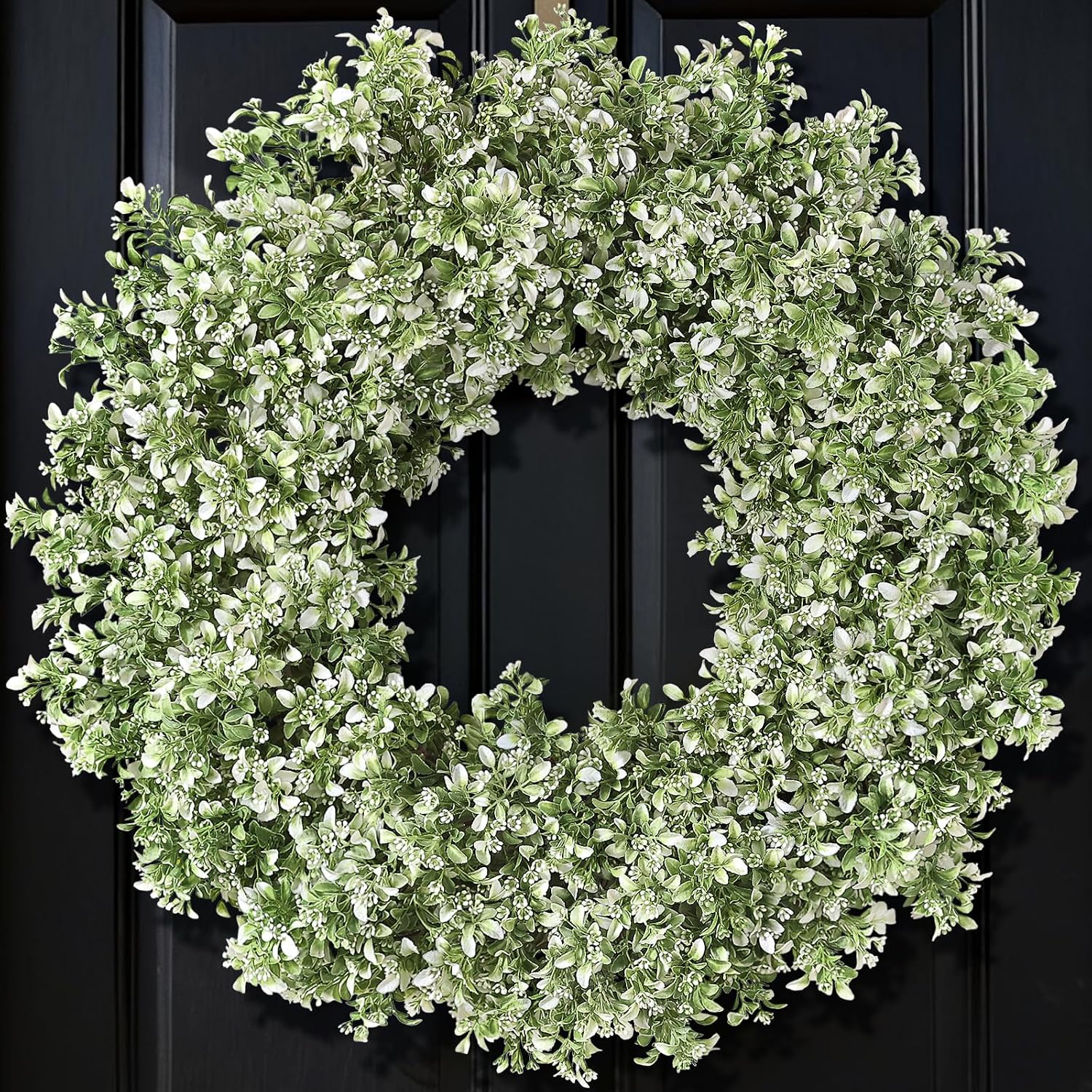 Amazon.com: 32" Artificial Boxwood Wreath for Front Door - Large Faux ...