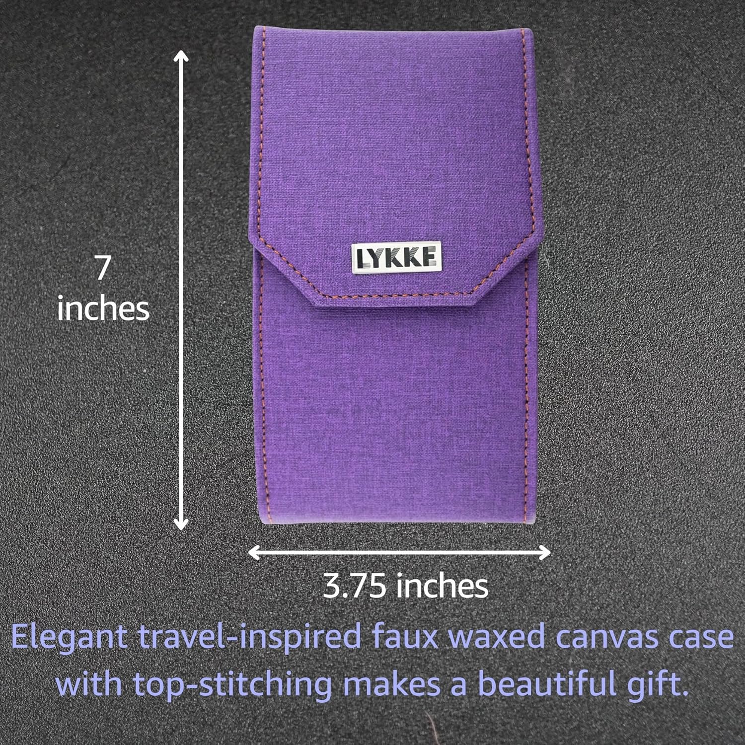 Lykke Flight 5 in. Mini Set US Sizes 0, 1, 1.5, 2, 2.5 Interchangeable Circular Knitting Needles for Lace, Fingering, Sock, Baby Yarn, Stainless Steel, 3 Cords, Purple Case, Project Bag