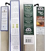 Vista 2 de Fiddlers Aida - Juego de tela - 14 unidades de avena y avena Lite, 15 x 18 pulgadas Plus Needleworker Sticker