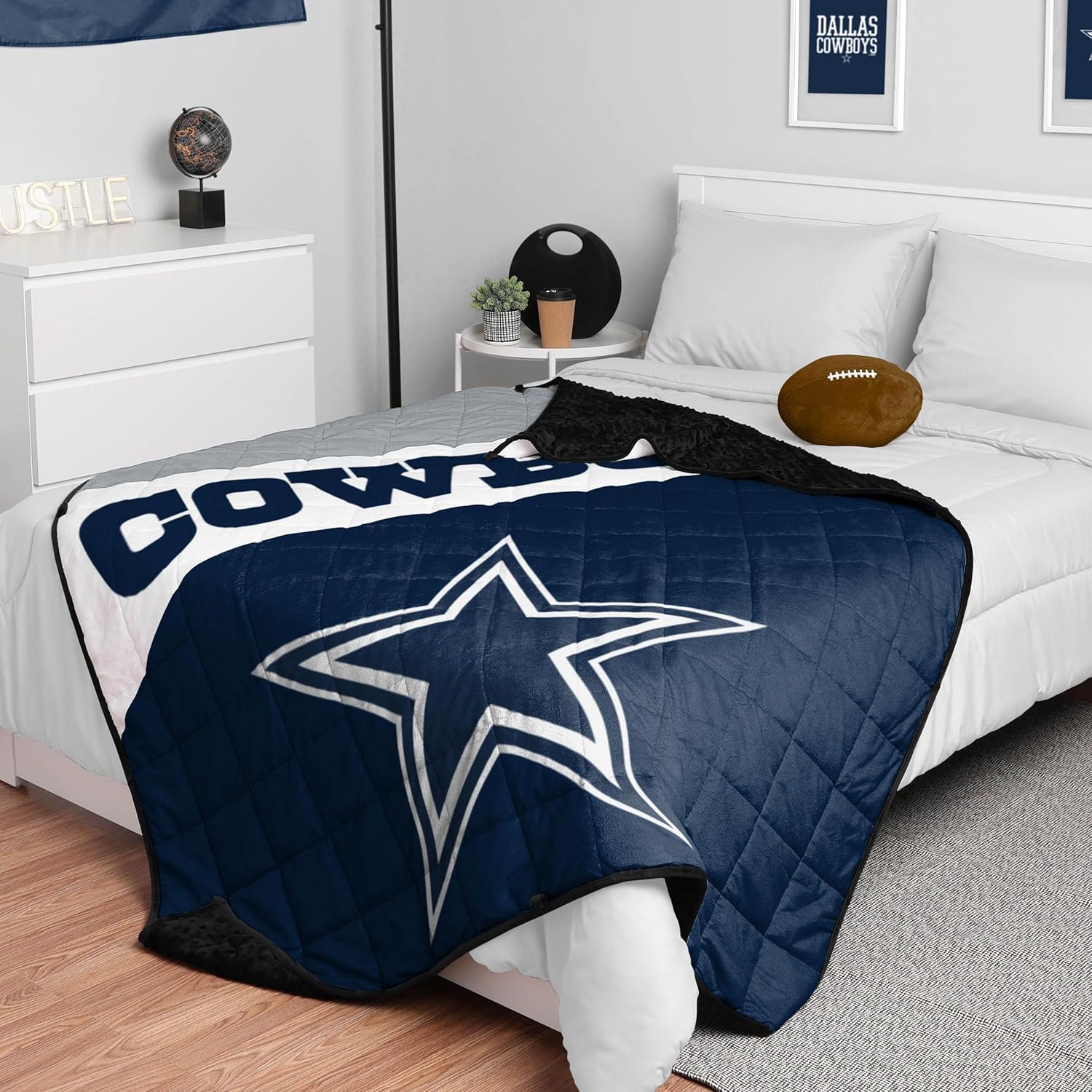 FOCO NFL Team Color Wordmark Weighted Blanket 60″ x 80″