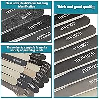 Vista 5 de Honoson 20 unidades de palos de lijado para modelos de plástico 3D, palos de pulido surtidos de metal y madera, accesorio para modelos